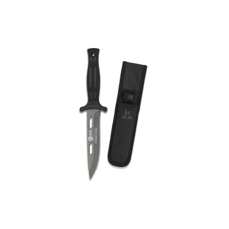 cuchillo botero K25. black coated h:12.8⋆Armería Calatayud
