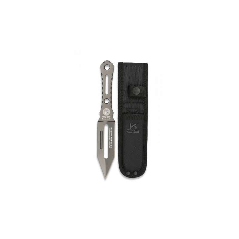 cuchillo lanzador K25 titanio. t:19.5⋆Armería Calatayud