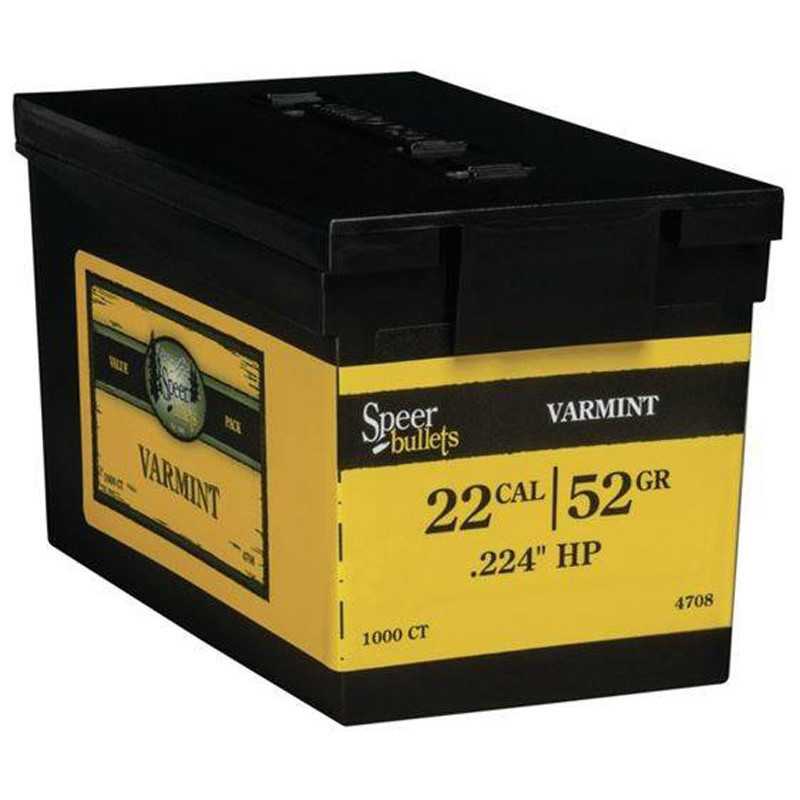 Puntas de bala SPEER Varmint HP - .224" - 52 grains (pack 1000 un.)⋆Armería Calatayud