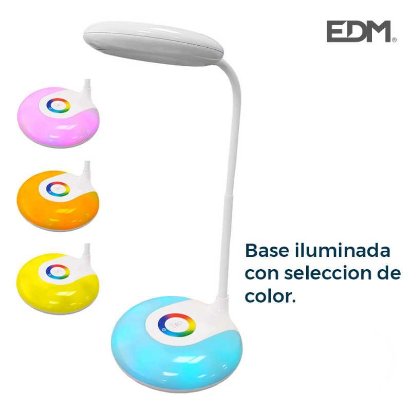FLEXO RECARGABLE LED 3W 180 LUMENS SMD Y FUNCION RGB 6.400K BATERIA INCLUIDA 1000MaH⋆Armería Calatayud