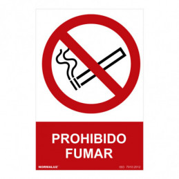 CARTEL "PROHIBIDO FUMAR"...