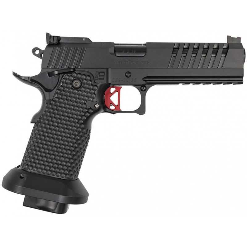 Pistola MPA DS9 Hybrid Black con disparador rojo - 9mm.⋆Armería Calatayud