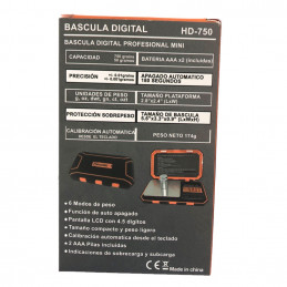 Báscula digital de precisión HEADSHOT HD750