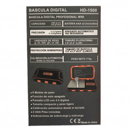 Báscula digital de precisión HEADSHOT HD1500