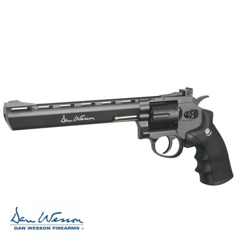 Revolver Dan Wesson 8  Negro - 4,5 mm Co2 Bbs Acero⋆Armería Calatayud