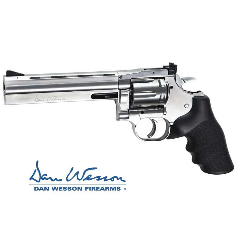 Revolver Dan Wesson 715 6 Silver - 4,5 mm Co2 Bbs Acero⋆Armería Calatayud