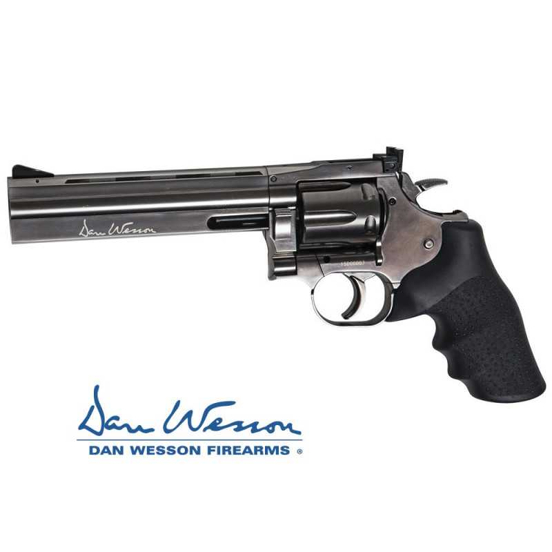 Revolver Dan Wesson 715 6 Steel Grey - 4,5 mm Co2 Balines⋆Armería Calatayud