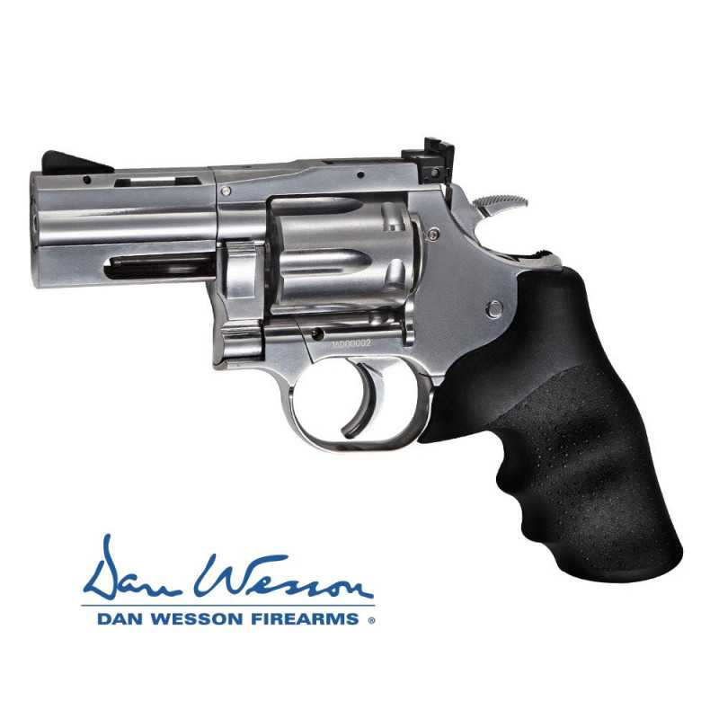 Revolver Dan Wesson 715, 2,5 Silver - 4,5 mm Co2 Balines⋆Armería Calatayud