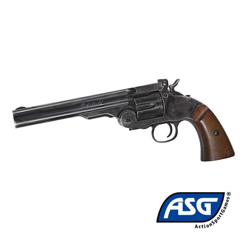 Revolver Schofield 6 Negro Full metal - 4,5 mm Co2 Balines⋆Armería Calatayud