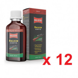 Balsin Aceite Protector Reddish Brown 50 ml de Ballistol en caja de 12 uds.⋆Armería Calatayud