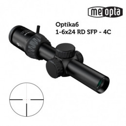Meopta - Visor MeoPro Optika6 - 1-6x24 SFP - RD 4C⋆Armería Calatayud