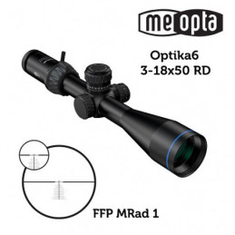 Meopta - Visor MeoPro Optika6 - 3-18x50 FFP - RD MRad 1⋆Armería Calatayud