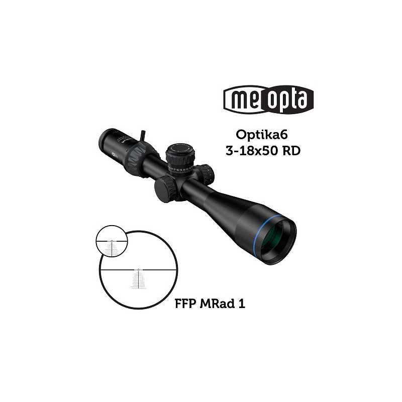 Meopta - Visor MeoPro Optika6 - 3-18x50 FFP - RD MRad 1⋆Armería Calatayud