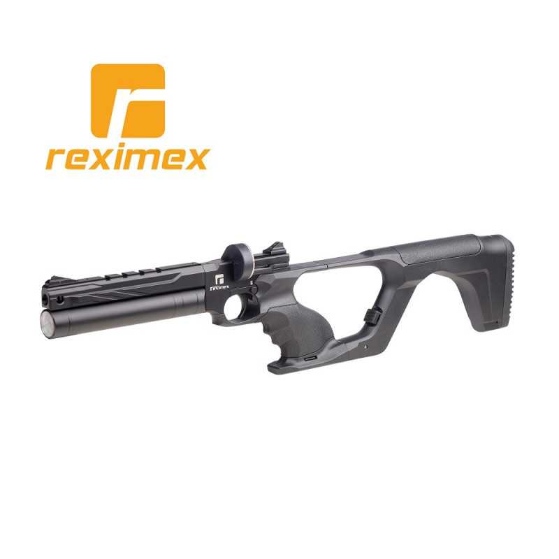 Pistola PCP Reximex RP calibre 5,50 mm. Sintética Negro. 12 julios. Culata desmontable.⋆Armería Calatayud