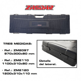 Maletin arma larga ZASDAR Mod. 2110 - 1100x310x80 mm - Negro