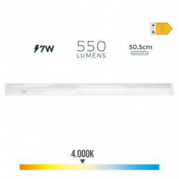 REGLETA ELECTRONICA LED 7W 600lm 4000K LUZ DIA 3,6x50,5x3cm EDM⋆Armería Calatayud