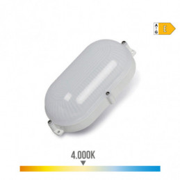 APLIQUE EXTERIOR LED OVAL 9W IP65 4000K 22x12x6cm LUZ DIA EDM⋆Armería Calatayud
