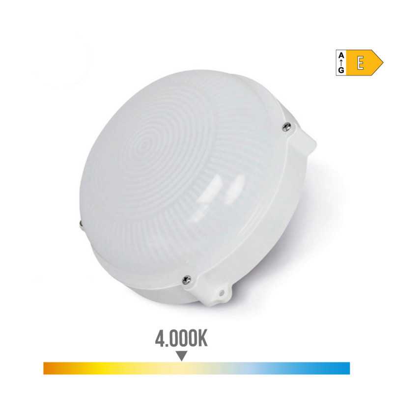 APLIQUE EXTERIOR LED CIRCULAR 12W IP65 4000K LUZ DIA 18,8x7,5cm EDM⋆Armería Calatayud