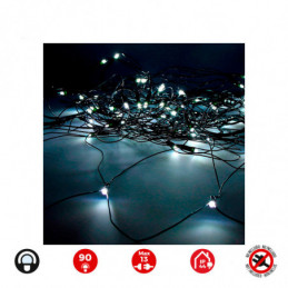 CORTINA RED EASY-CONNECT 2x1,5m 90 LEDS BLANCO FRIO 30V (INTERIOR-EXTERIOR) EDM TOTAL 1,62W⋆Armería Calatayud