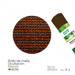 ROLLO DE MALLA DE OCULTACION COLOR MARRON 90g 2x50m EDM⋆Armería Calatayud