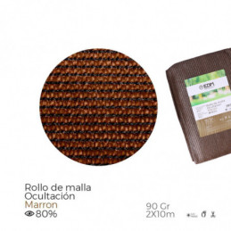 ROLLO DE MALLA DE OCULTACION COLOR MARRON 90g 2x10m EDM⋆Armería Calatayud