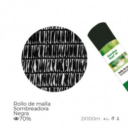 ROLLO DE MALLA SOMBREADORA. COLOR NEGRO 70% 2x100m EDM⋆Armería Calatayud