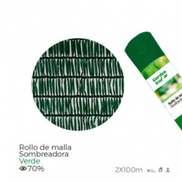ROLLO DE MALLA SOMBREADORA. COLOR VERDE 70% 2x100m EDM⋆Armería Calatayud