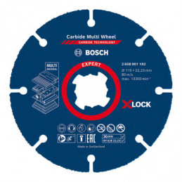DISCO DE CORTE X-LOCK EXPERT CARBIDE MULTI WHEEL: 115x22,23mm 2608901192 BOSCH⋆Armería Calatayud