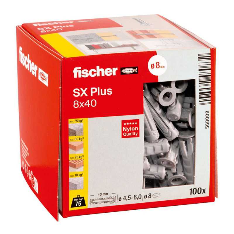 TACO FISCHER SX PLUS 8x40mm 100uds. N8 568008⋆Armería Calatayud