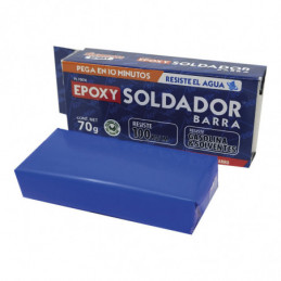 EPOXY SOLDADOR PLASTILINA BARRA SEPARADA 10 MIN 70gr PL70E10 FUSION EPOXY BLACK LABEL⋆Armería Calatayud