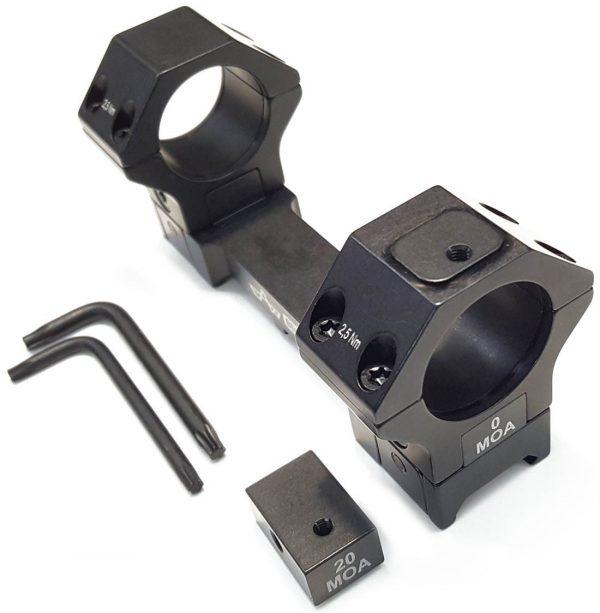 Montura APEL Táctica Black-line 20 MOA para Picatinny - 34mm. altas BH23