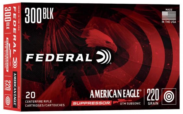 Munición metálica FEDERAL American Eagle - 300 AAC Blk - 220 grains - OTM