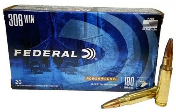 Munición metálica FEDERAL Power-Shok - 308 Win. - 180 grains - SP
