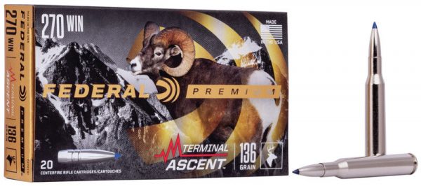 Municion metalica FEDERAL Terminal Ascent - 270 Win. - 136 grains