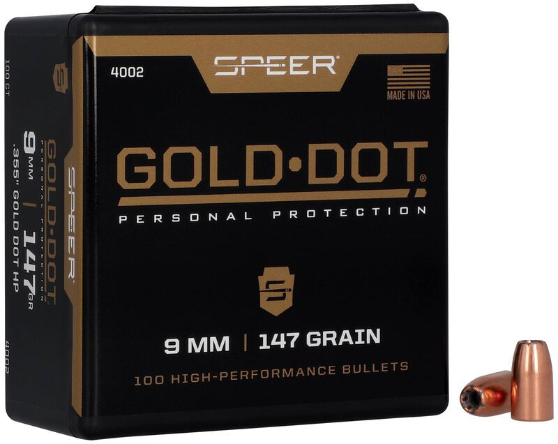 Puntas de bala SPEER Gold Dot HP - .355" - 147 grains