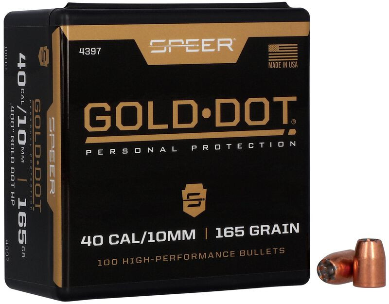 Puntas de bala SPEER Gold Dot HP - .400" - 165 grains