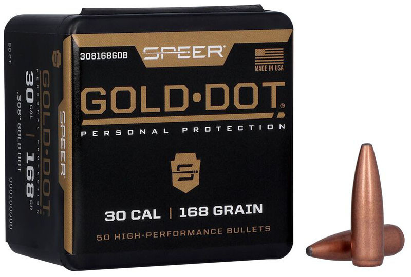 Puntas de bala SPEER Gold Dot SP - .308" - 168 grains