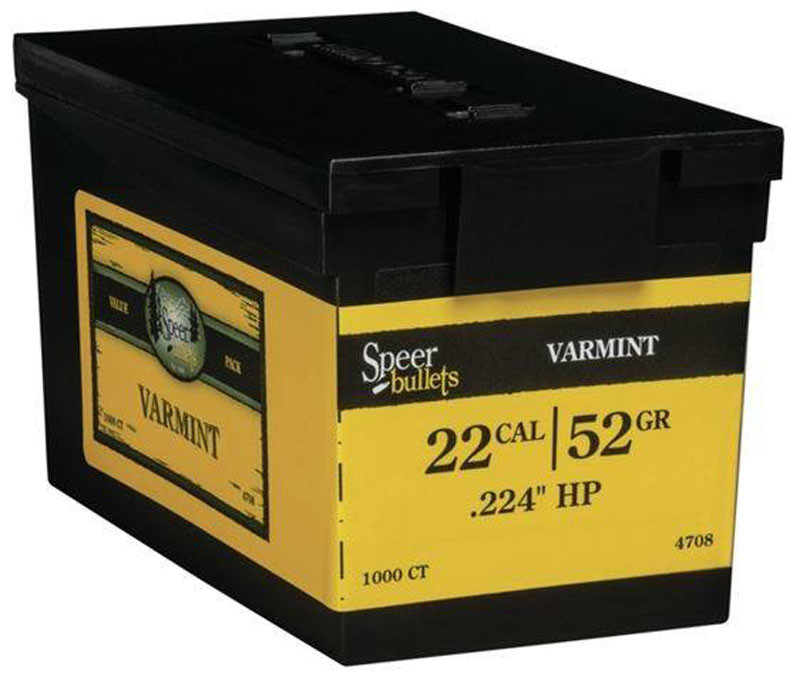 Puntas de bala SPEER Varmint HP - .224" - 52 grains (pack 1000 un.)