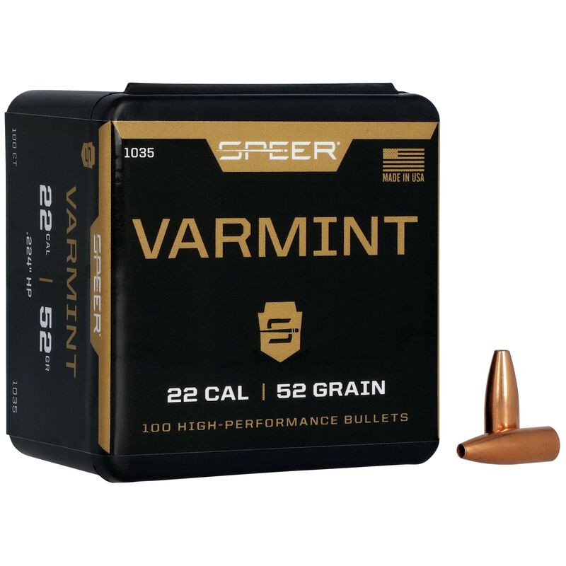 Puntas de bala SPEER Varmint HP - .224" - 52 grains