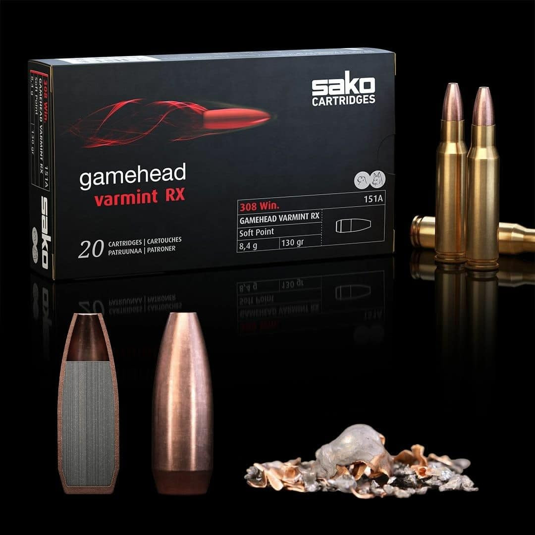 BALAS SAKO VARMINT RX 308 Win. 130GR