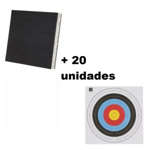 Kit Parapeto Foam Booster MFT 60x60x10 cm + 20 dianas de papel 60x60cm.