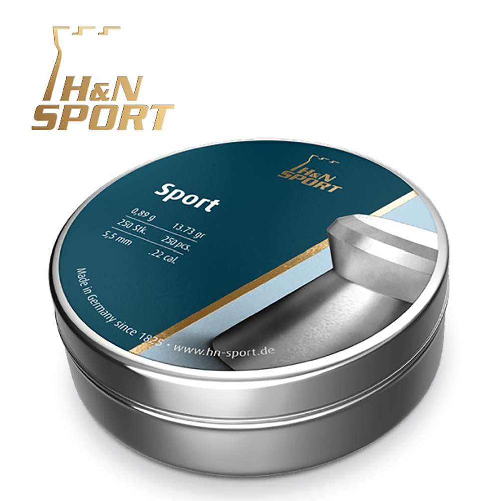 Balines H&N Sport cal. 5,50 mm. Lata de 250 uds. de 0,89 g.