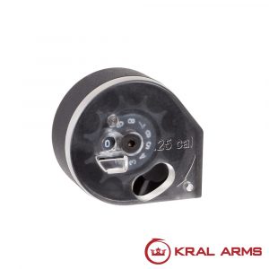 Cargador KRAL. Carabinas PCP cal. 6,35 mm (No válido en carabinas que usan cargadores color negro).