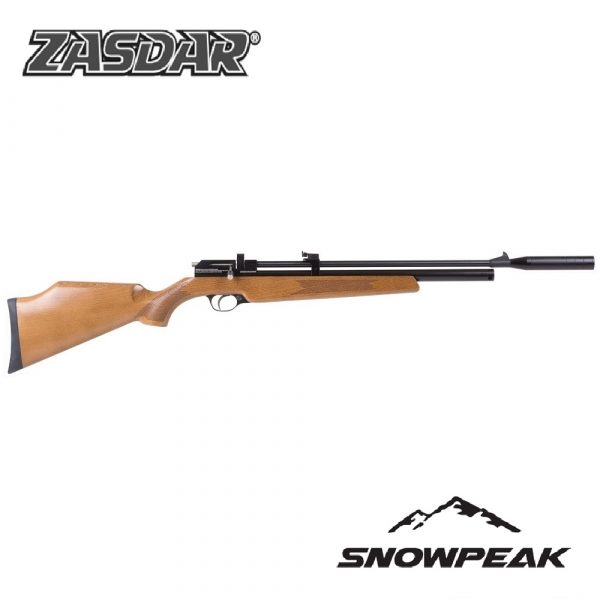 Carabina PCP Snowpeak - Zasdar PR900 GEN 2 cal. 5,5 mm - Moderador, regulador y culata sintética.
