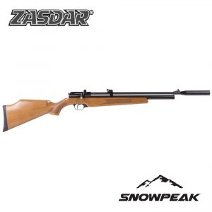 Carabina PCP Snowpeak - Zasdar PR900 GEN 2 cal. 5,5 mm - Moderador, regulador y culata de madera.