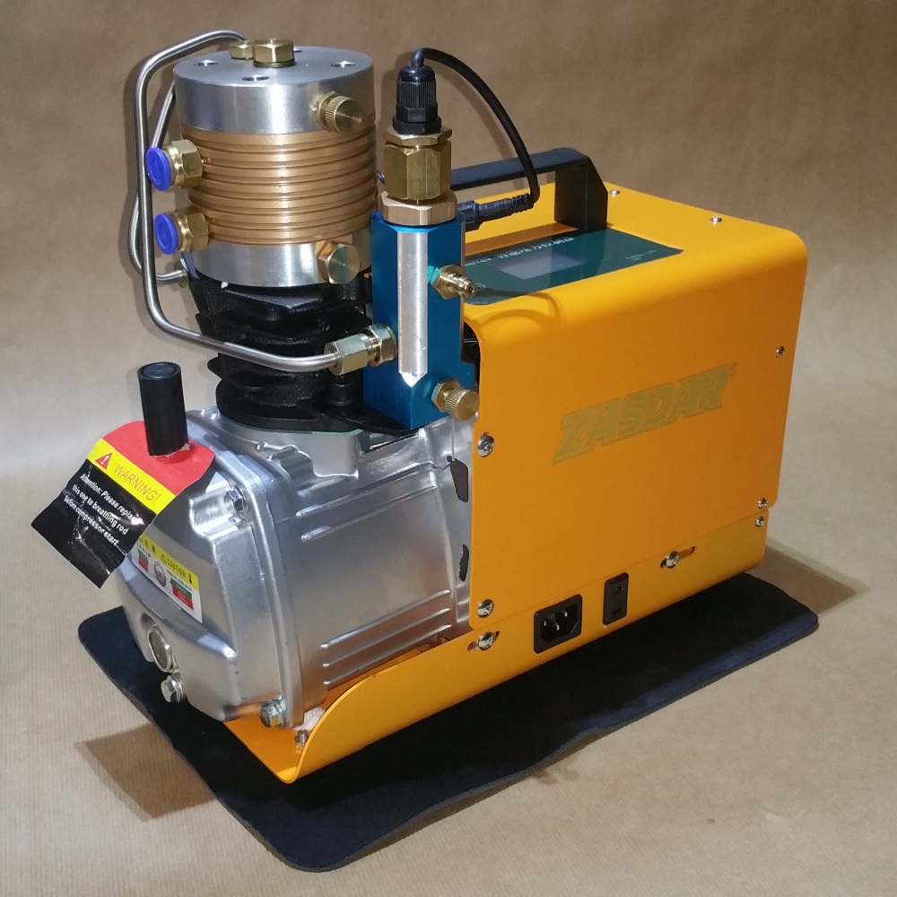 Compresor Digital ZASDAR con parada Automática 110/220v para PCP 300 Bar. (4500PSI/30MPH)