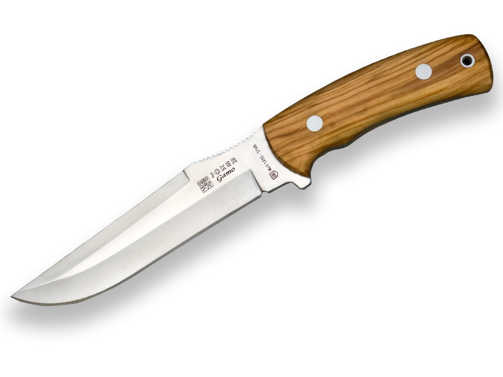 CUCHILLO DE CAZA JOKER GAMO, MANGO OLIVO