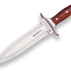 CUCHILLO DE REMATE JOKER REHALERO CON PUñO DE MADERA ROJA
