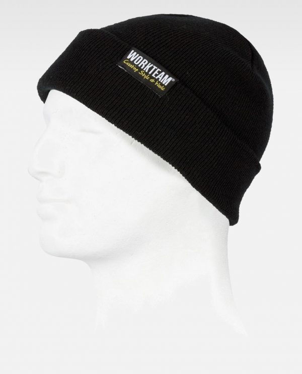 GORRO DE PUNTO LISO NEGRO