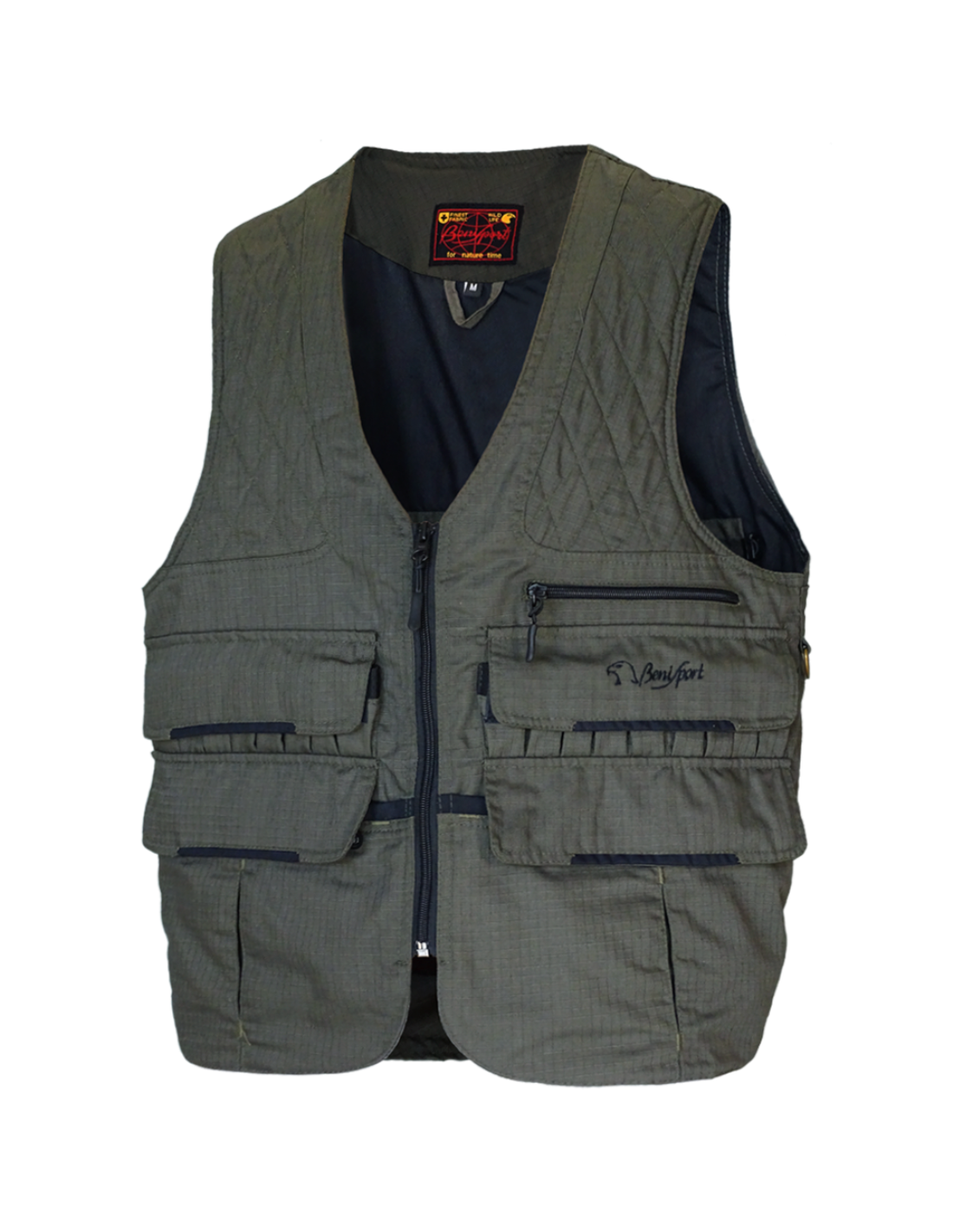 CHALECO DOBLE MORRAL CAQUI RIPSTOP "IRON" 3XL